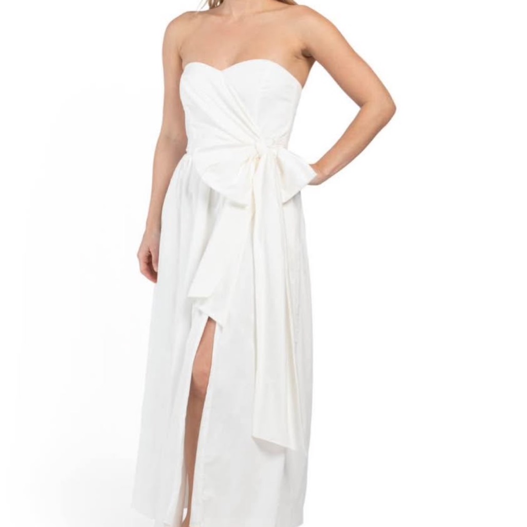 French Connection Strapless White Dress